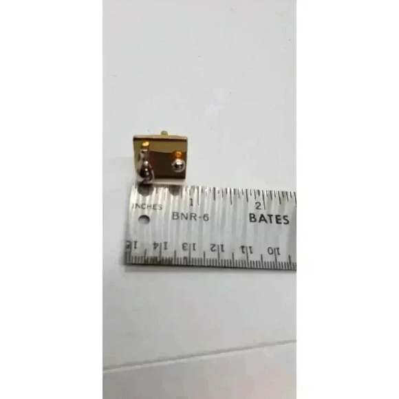 Vintage Cufflinks Bowling Ball & Pin Gold & Silver 3D Dimensional Cuff Links - Picture 7 of 8